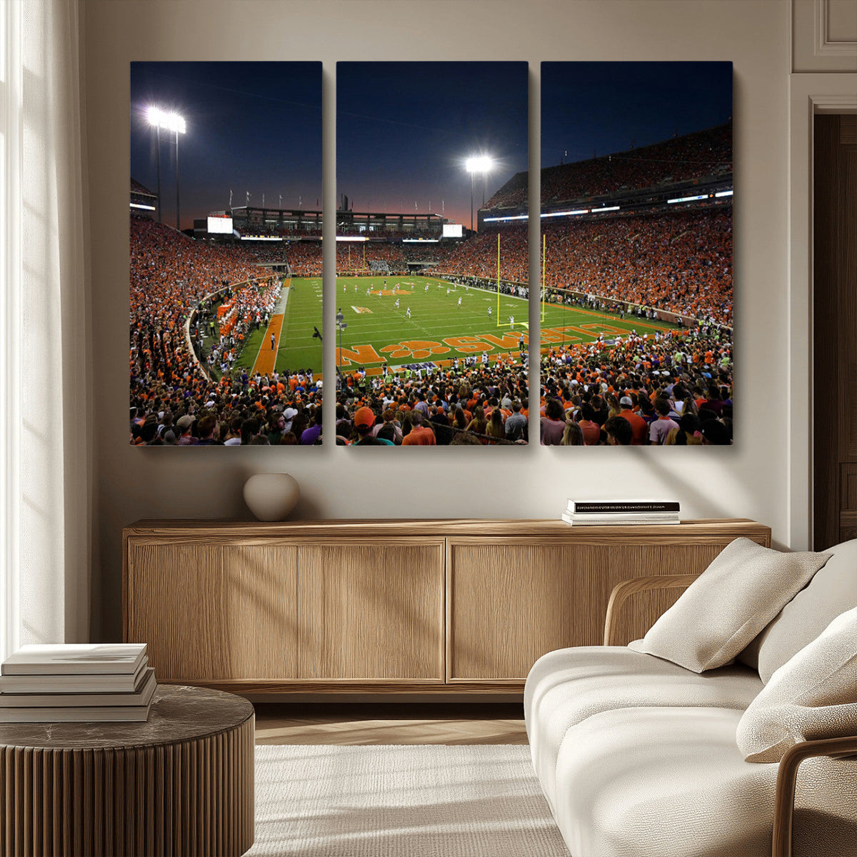 Clemson University Tigers Art Print, Football Team Print -