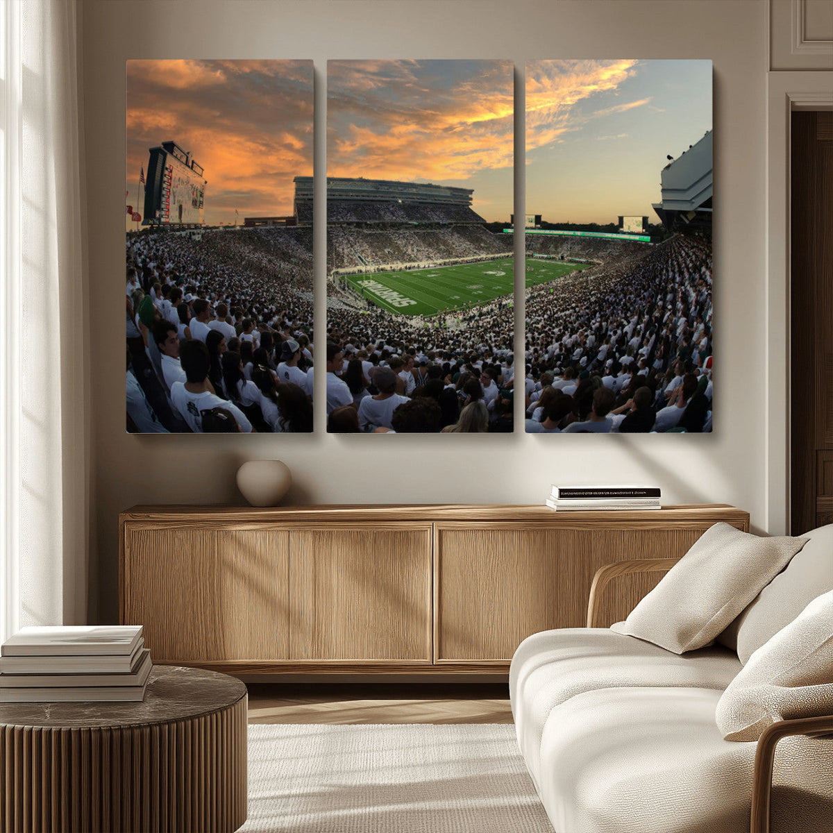 Michigan State Spartans Football Team Print - East Lansing