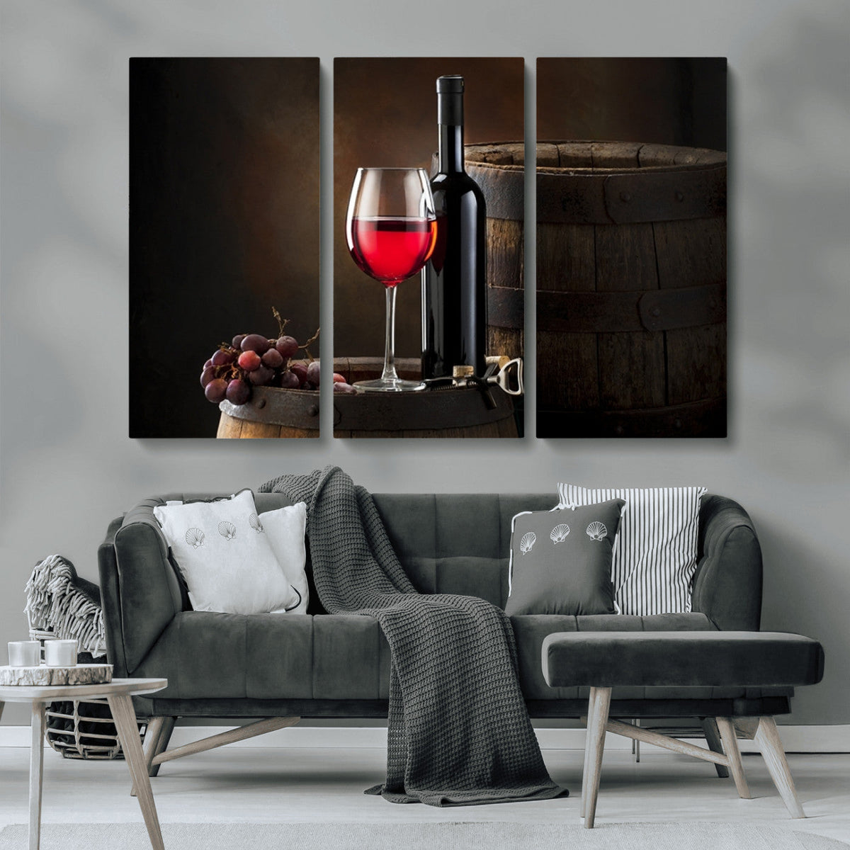 Red Wine and Bottle Canvas Print