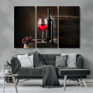 Red Wine and Bottle Canvas Print