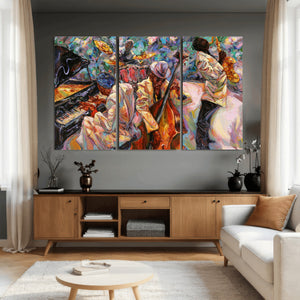 African American Jazz Art Music Abstract Wall Art Painting