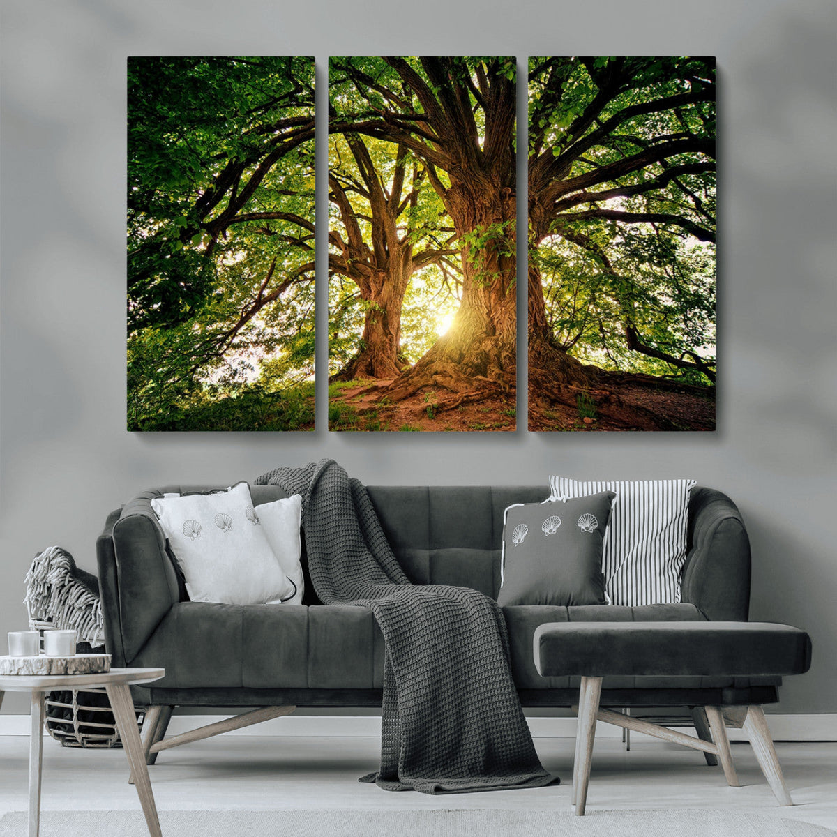 Majestic Ancient Tree Wall Art, NatureCanvas Print, Woodland