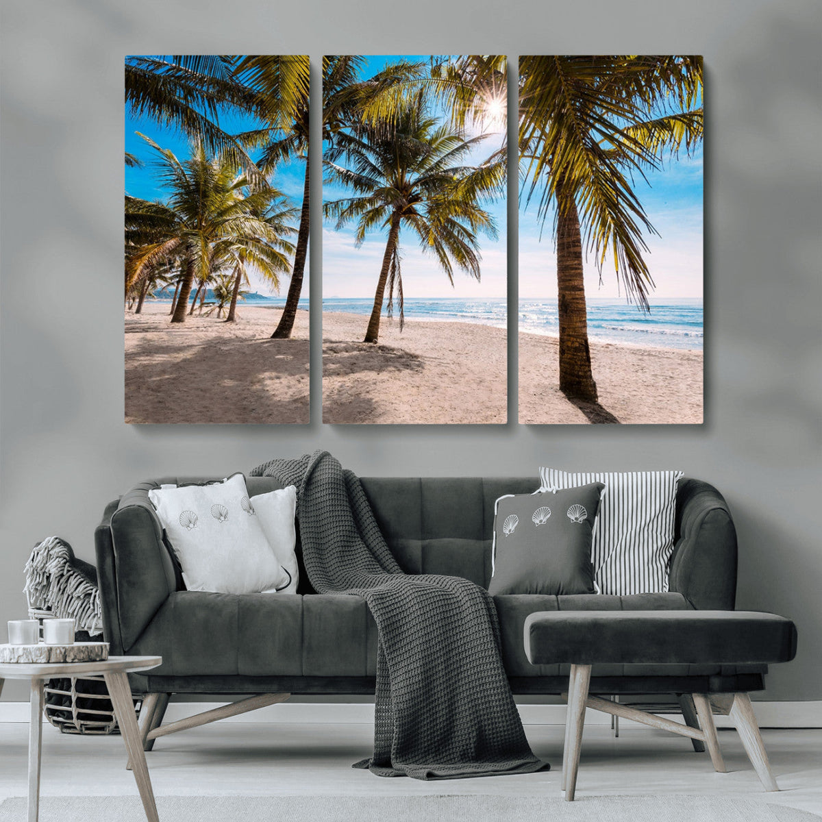 Palm Beach Tropical Island Wall Art Canvas Print