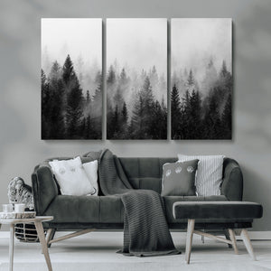 Fogy Forest Canvas Wall Art Print - Mountain Wall Art with