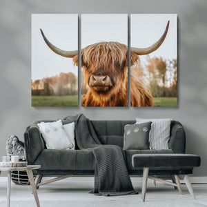 Highland Cow Animal Scottish Cattle Art Print Farmhouse Wall