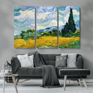 Wheatfield With Cypresses By Van Gogh Painting Wall Art