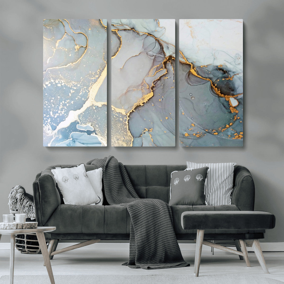 Large Abstract Marble Wall Art Canvas Print for Living Room