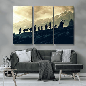 Fellowship Journey Wall Art – Fantasy Adventure Canvas Print