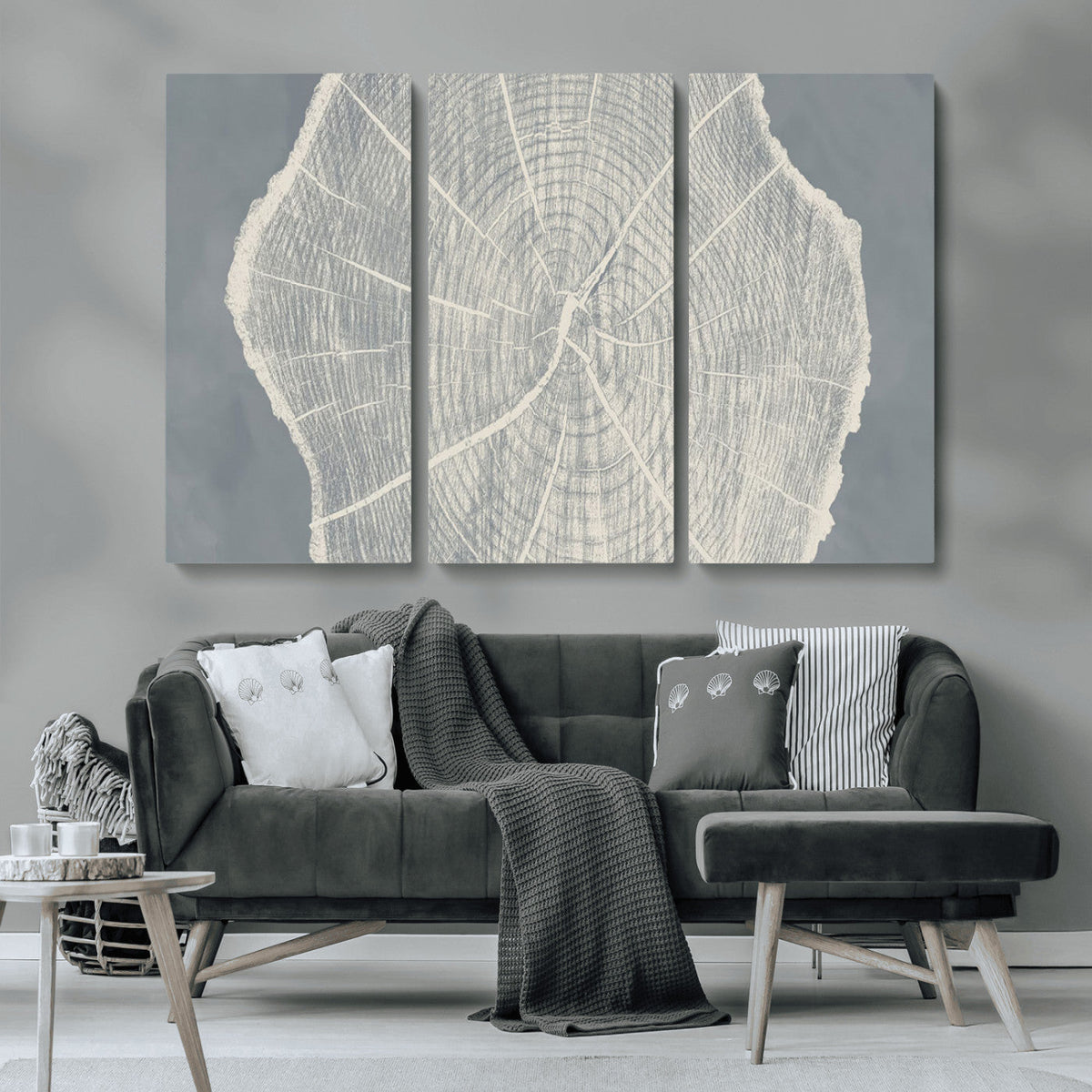 Abstract Tree Ring Wall Art Canvas Print – Nature-Inspired,