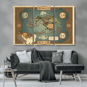 Avatar Wall Art: The Last Airbender Vintage Map - Wall Art