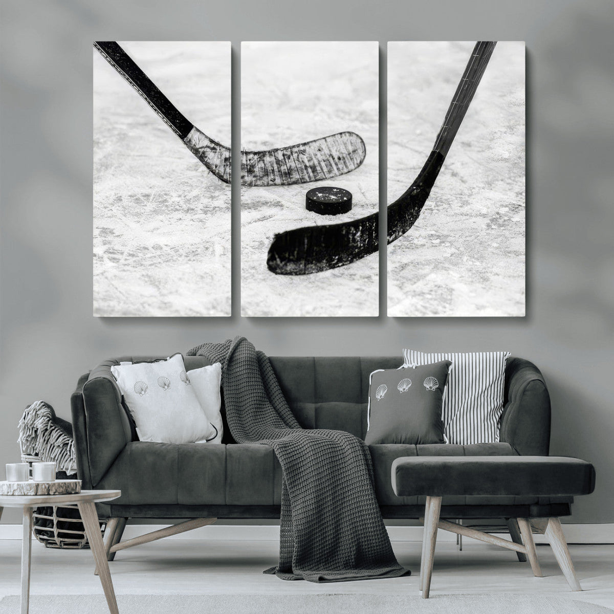 Winter Ice Hockey Sport Canvas Wall Art Print - Hockey Wall