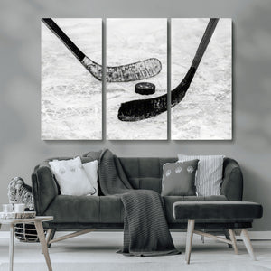 Winter Ice Hockey Sport Canvas Wall Art Print - Hockey Wall