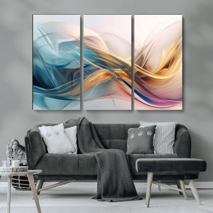 Abstract Flowing Colors Wall Art Canvas Print
