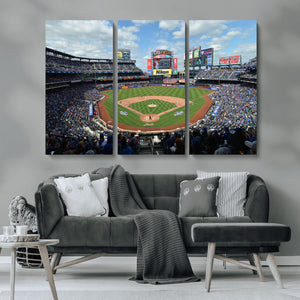 New York Mets Baseball Team Print - Citi Field Stadium Wall