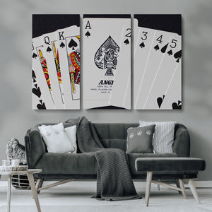 Poker Wall Art - Playing Cards Canvas Wall Art Print - Ace