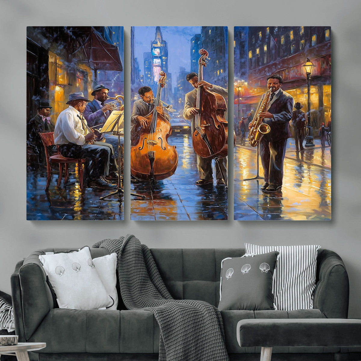 Colorful Jazz Wall Art - African American Music Canvas Print
