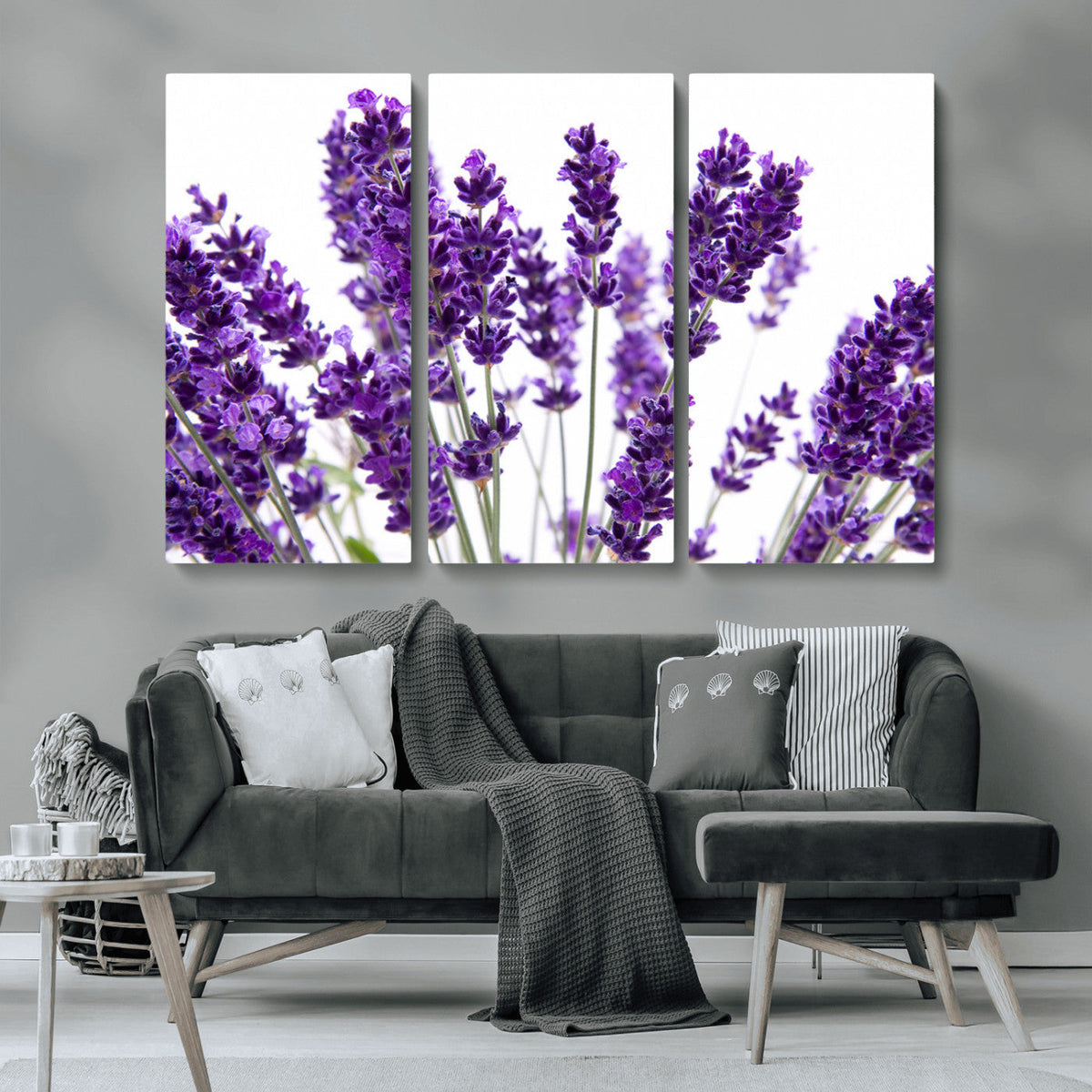 Lavender Flower Wall Art Canvas Print