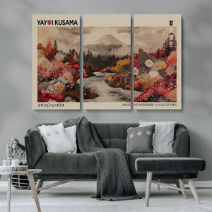 Modern Japanese Wall Art Canvas Print – Framed Abstract