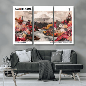 Modern Japanese Wall Art Canvas Print – Framed Abstract