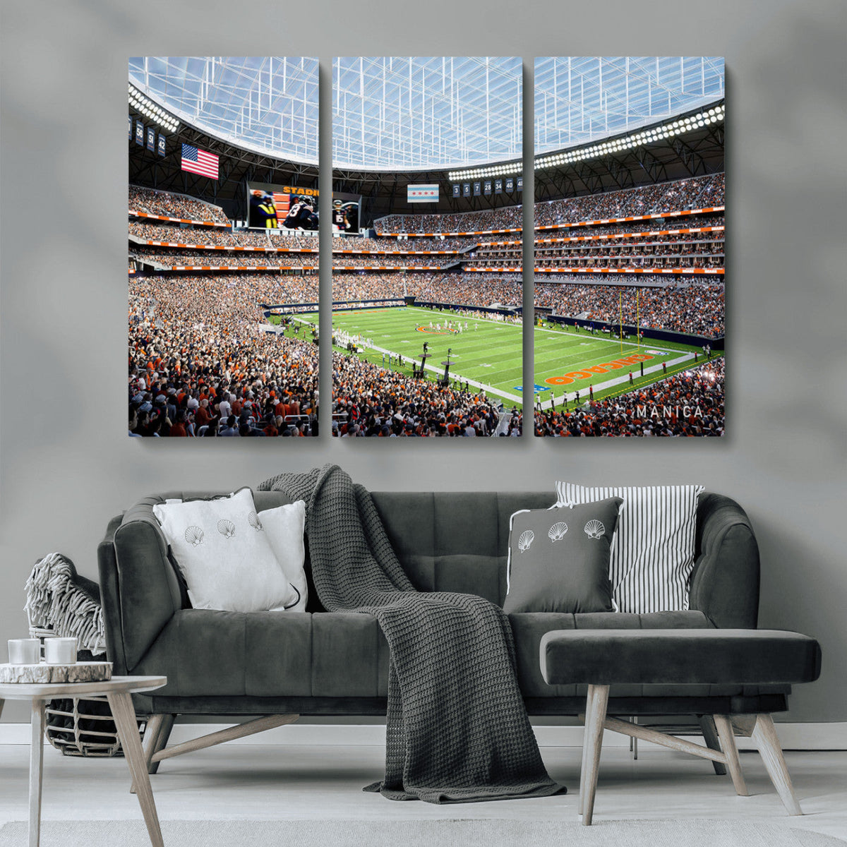 Chicago Bears Soldiers Field Wall Art Canvas Print – Framed