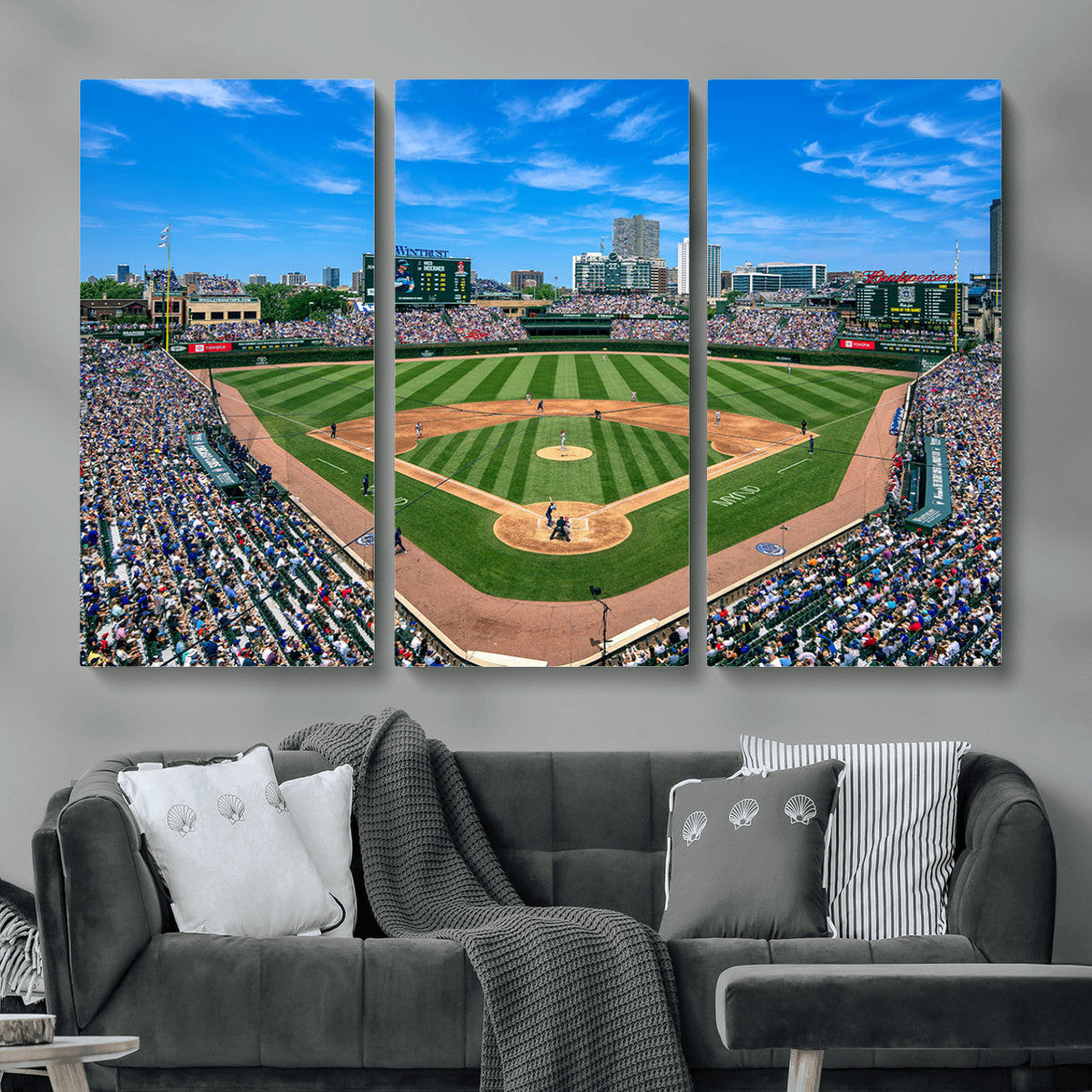Wrigley Field Baseball Stadium Canvas Wall Art – Packed