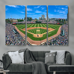 Wrigley Field Baseball Stadium Canvas Wall Art – Packed