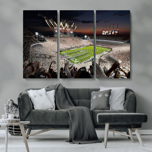 Penn State Stadium Wall Art – White Out Football Game Canvas