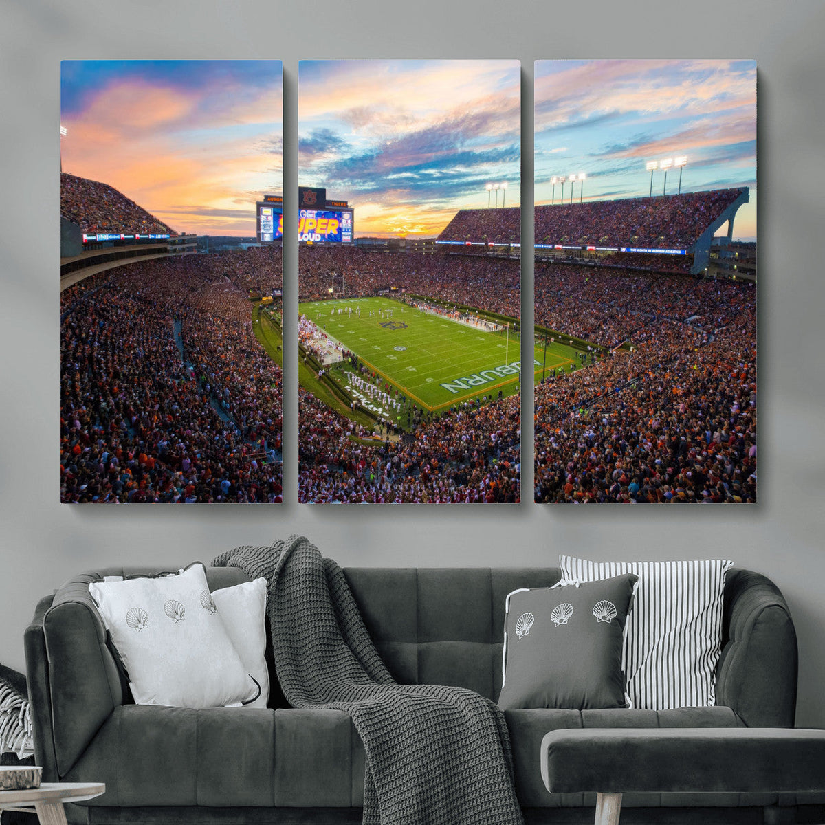 Jordan-Hare Stadium Wall Art Canvas Print, Football Stadium