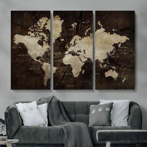 World Map Wall Art Canvas Print – Framed Travel Map Wall Art