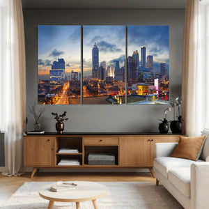 Atlanta Skyline Wall Art Canvas Print, Atlanta Downtown
