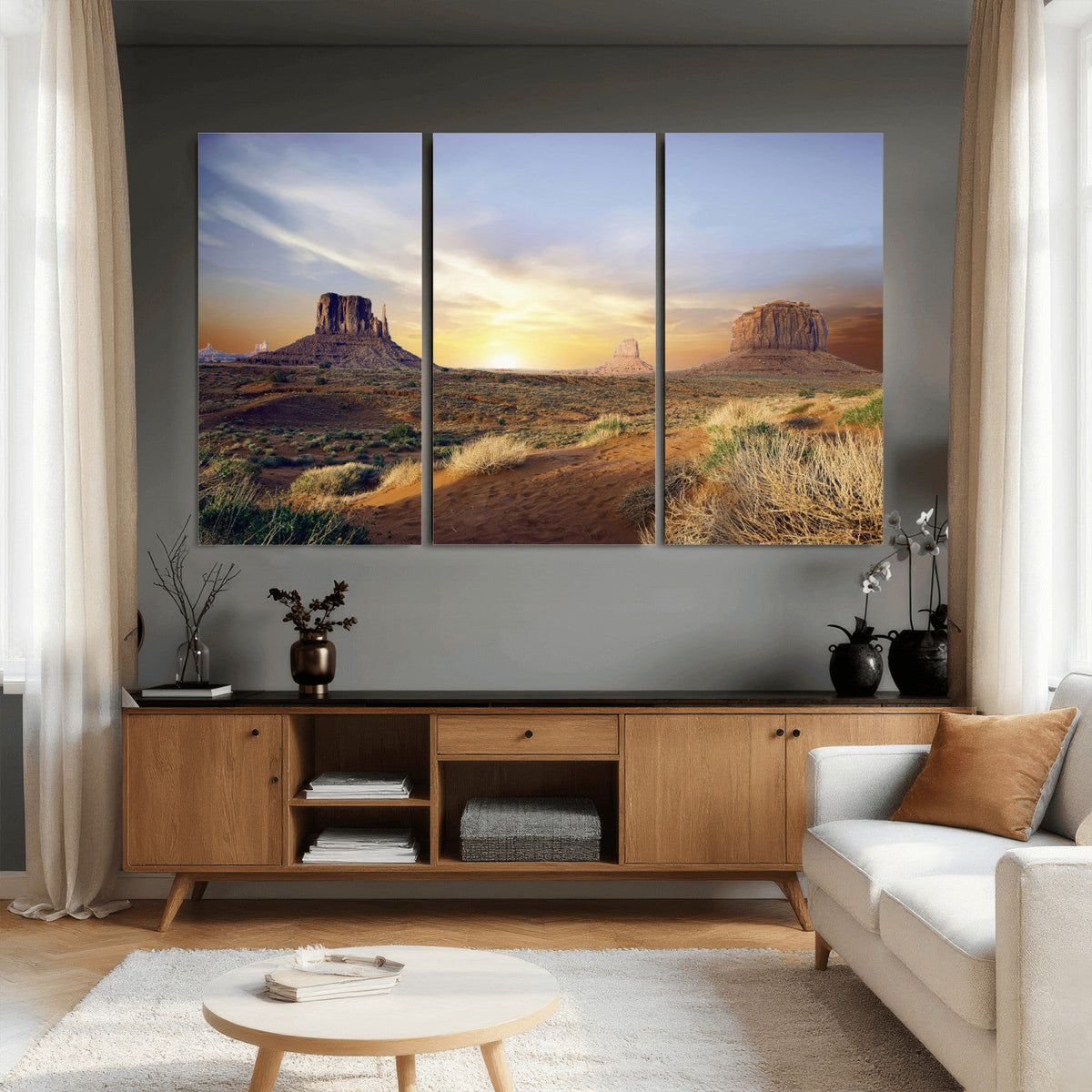 Monument Valley Desert Wall Art Canvas Print, Southwest
