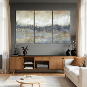 Abstract Neutral Landscape Painting Wall Art