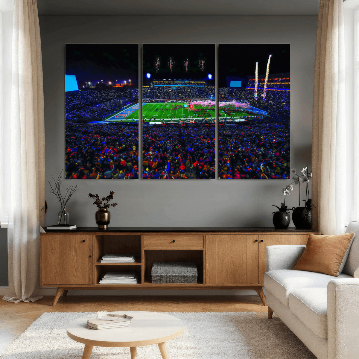 Ole Miss Rebels Vaught Hemingway Stadium Wall Art Canvas