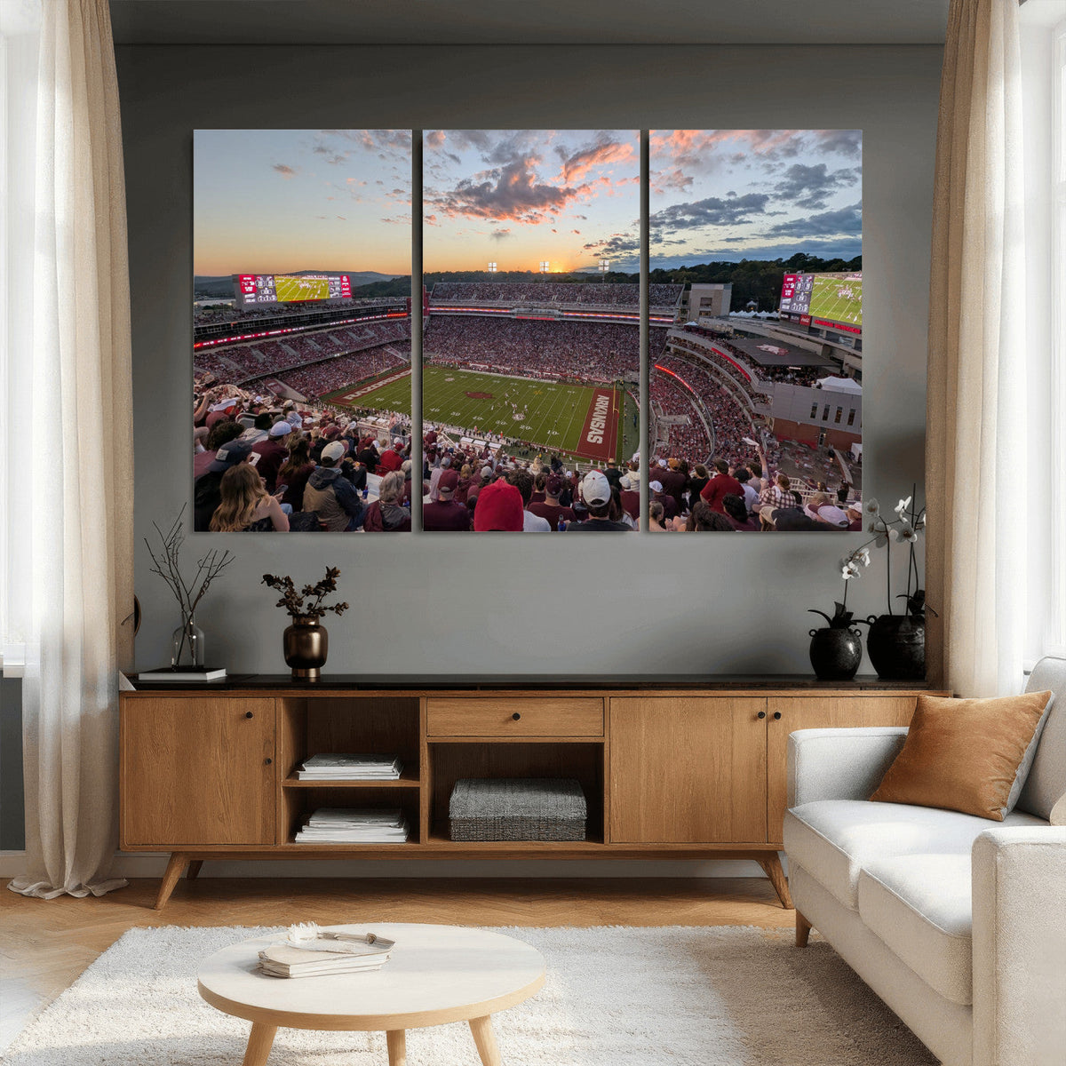 Donald W. Reynolds Razorback Stadium Wall Art Canvas Print –
