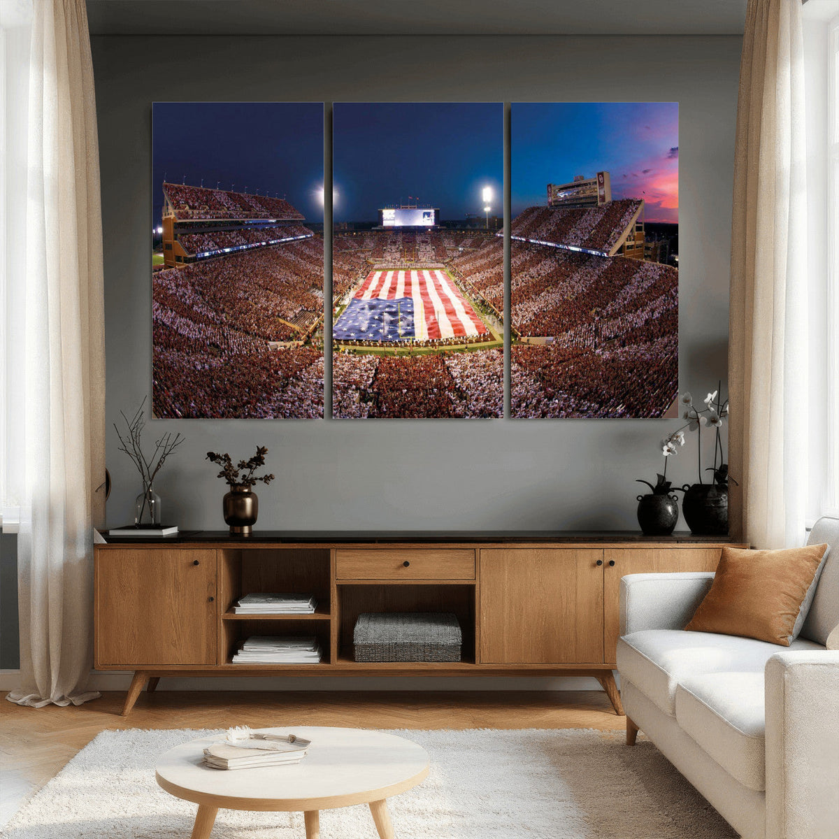 Oklahoma Memorial Stadium Wall Art Canvas Print – Oklahoma