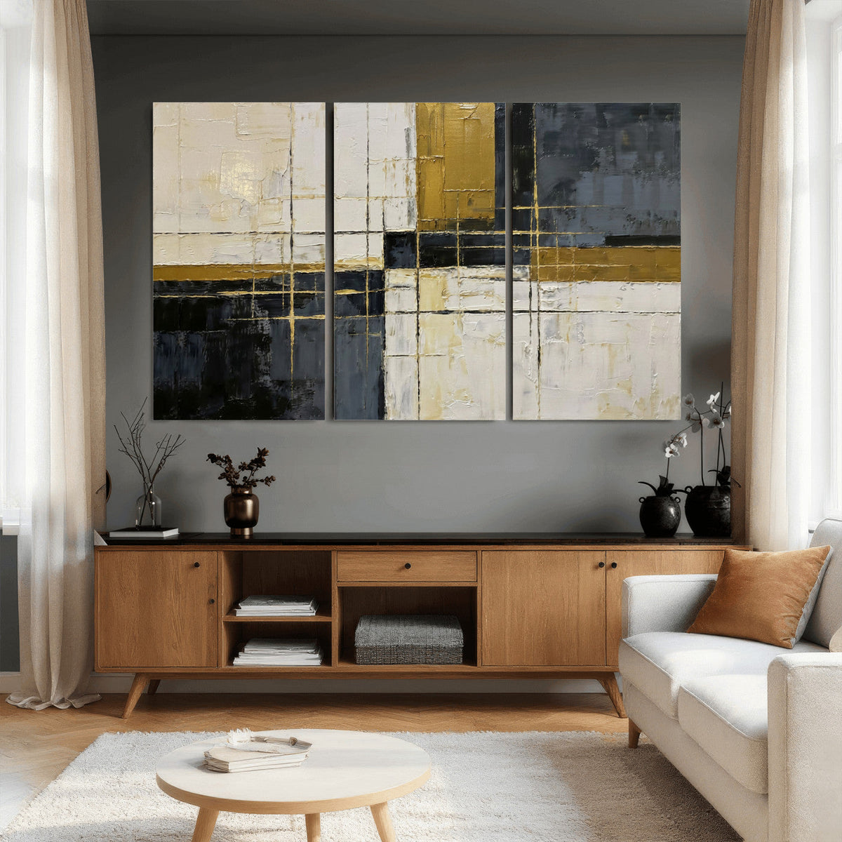 Geometric Abstract Wall Art Canvas Print