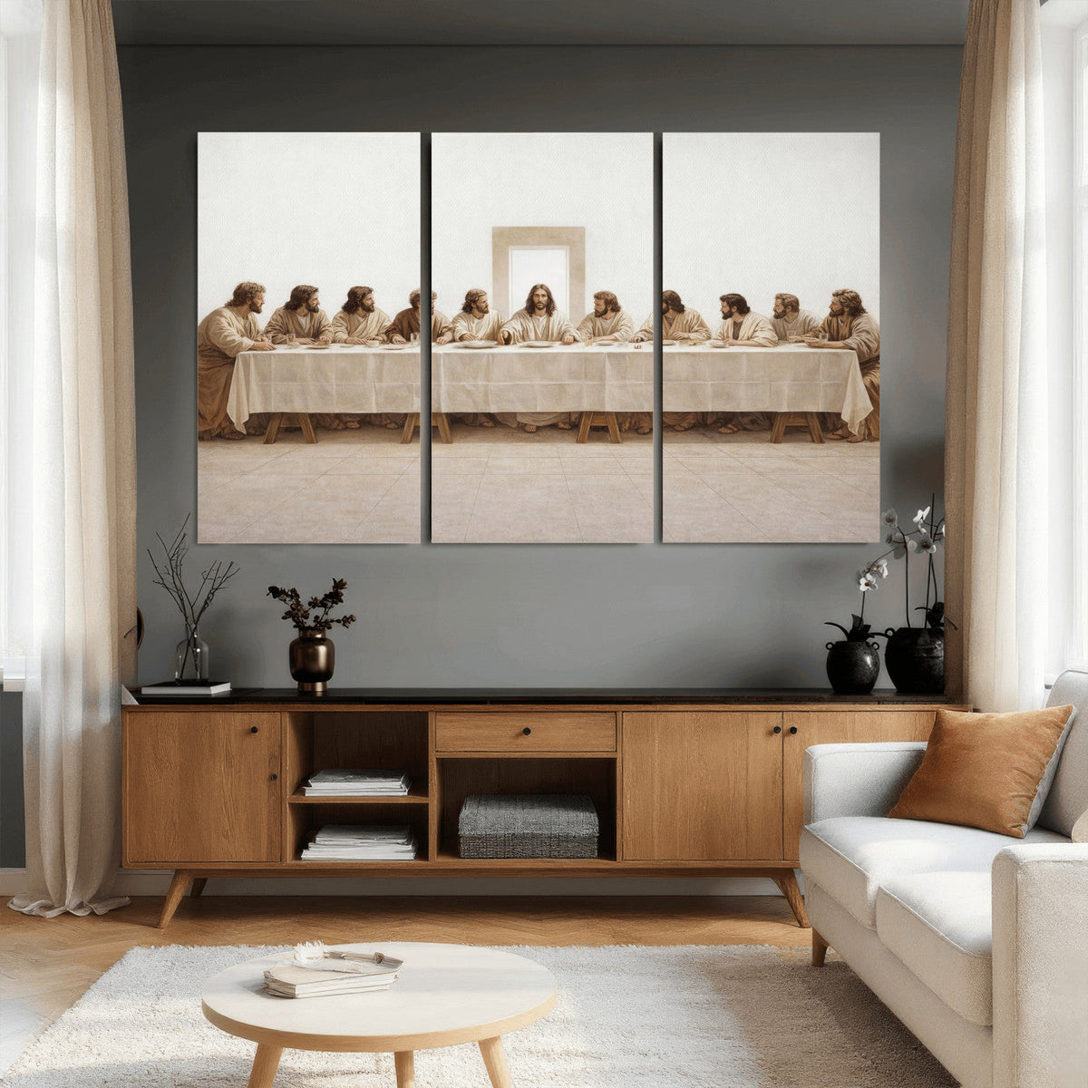 The Last Supper Wall Art Canvas Print, Jesus Christ Biblical
