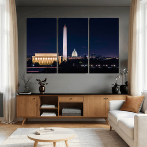 Washington White House Skyline Wall Art Canvas Print –