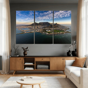 Cape Town Wall Art Canvas Print – Table Mountain Coastal