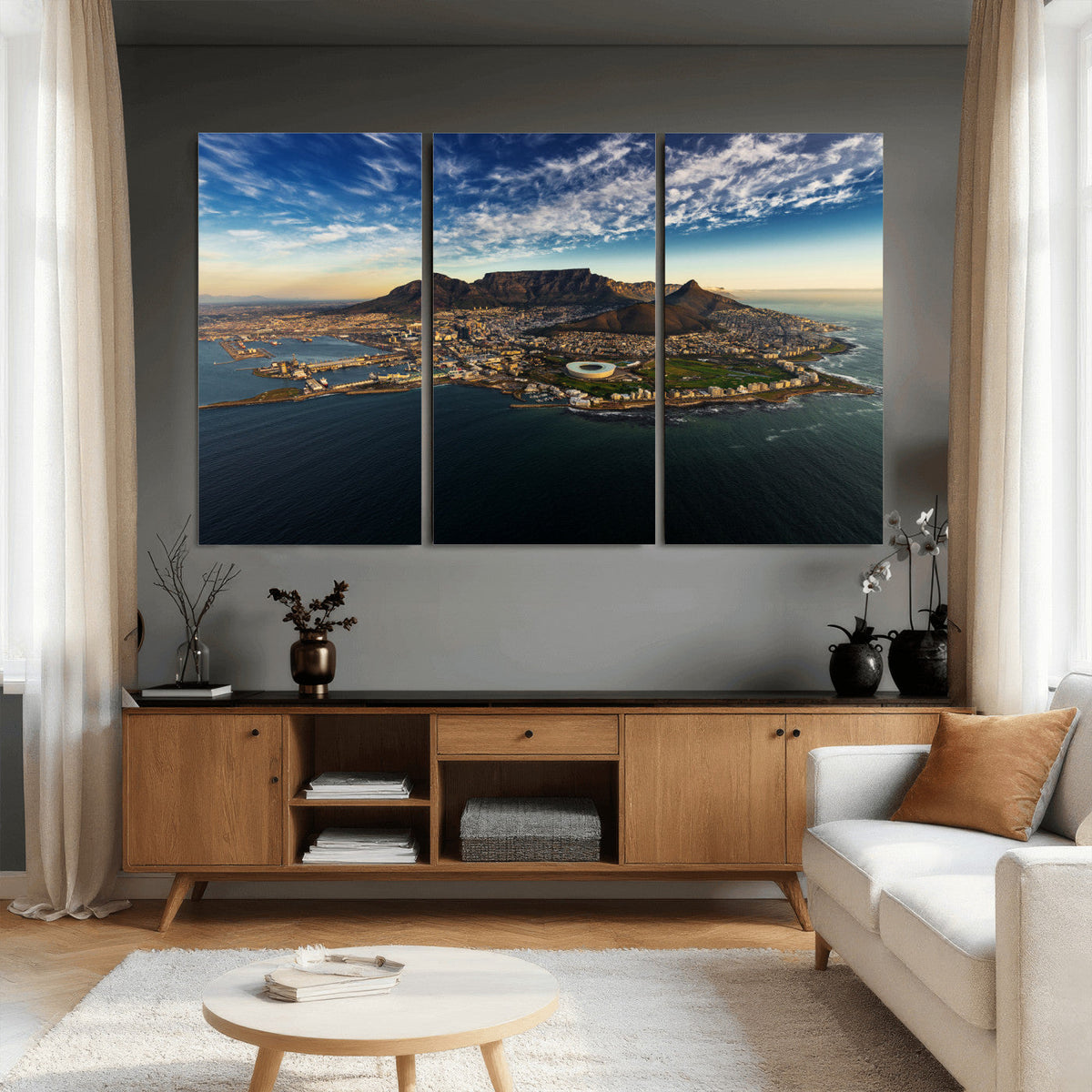 Cape Town Skyline Wall Art Canvas Print – Table Mountain