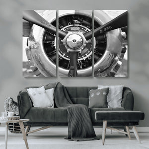 Vintage Airplane Wall Art Canvas Print