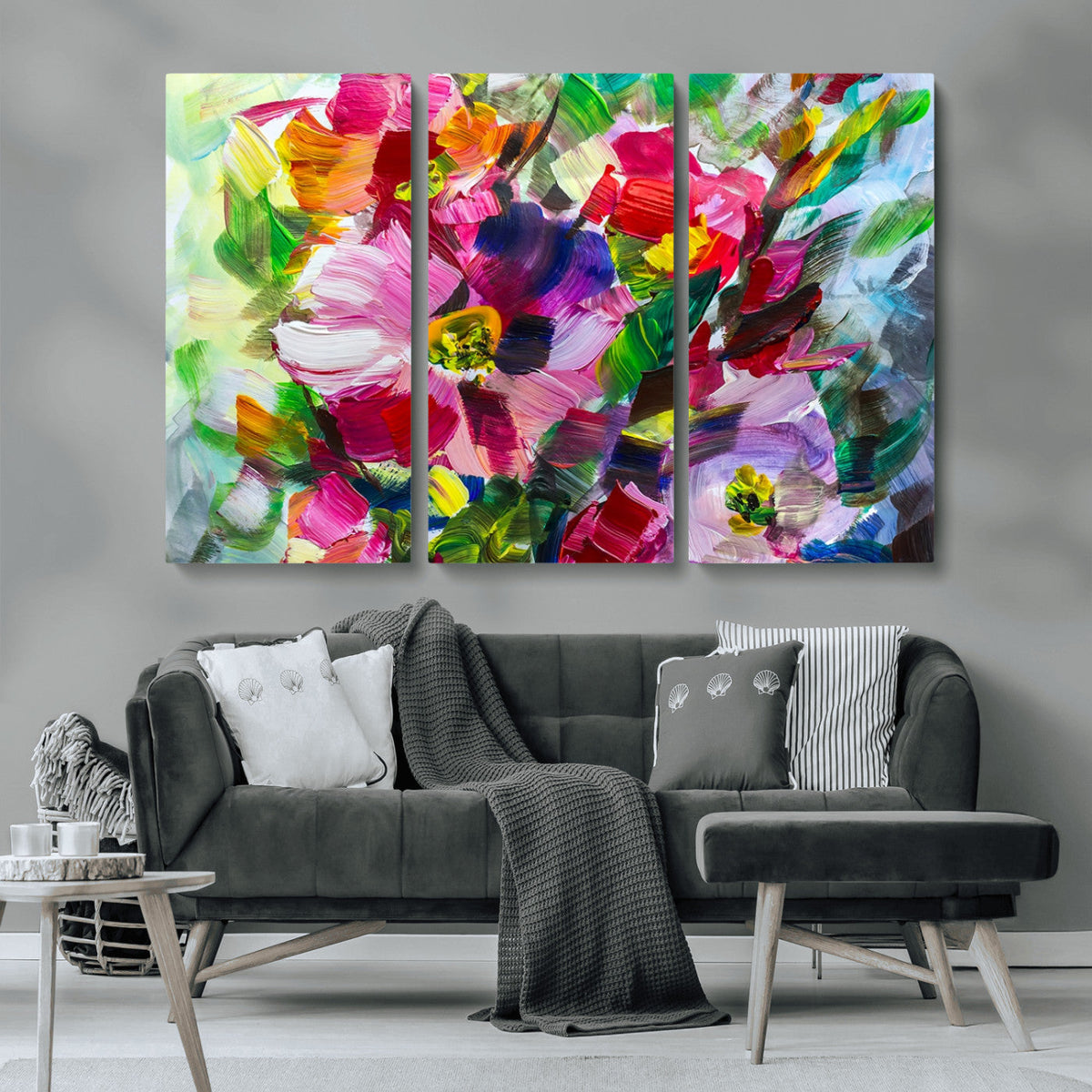 Oil Flower Abstract Canvas Print