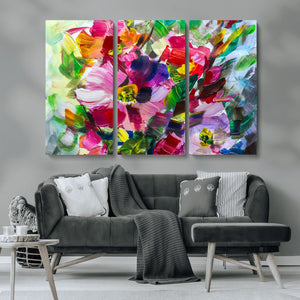 Oil Flower Abstract Canvas Print