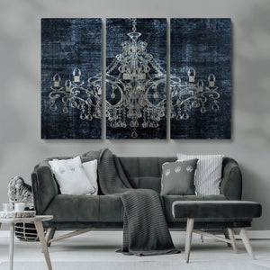 Dark Chandelier Wall Art Canvas Print