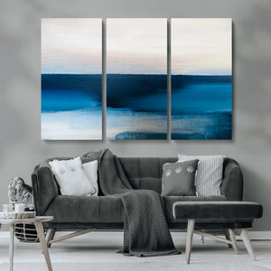 Dark Blue Abstract Wall Art Canvas Print