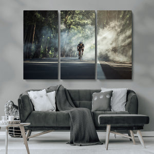 Cycling Road Bike in the Morning, Cycling Road Bike Canvas
