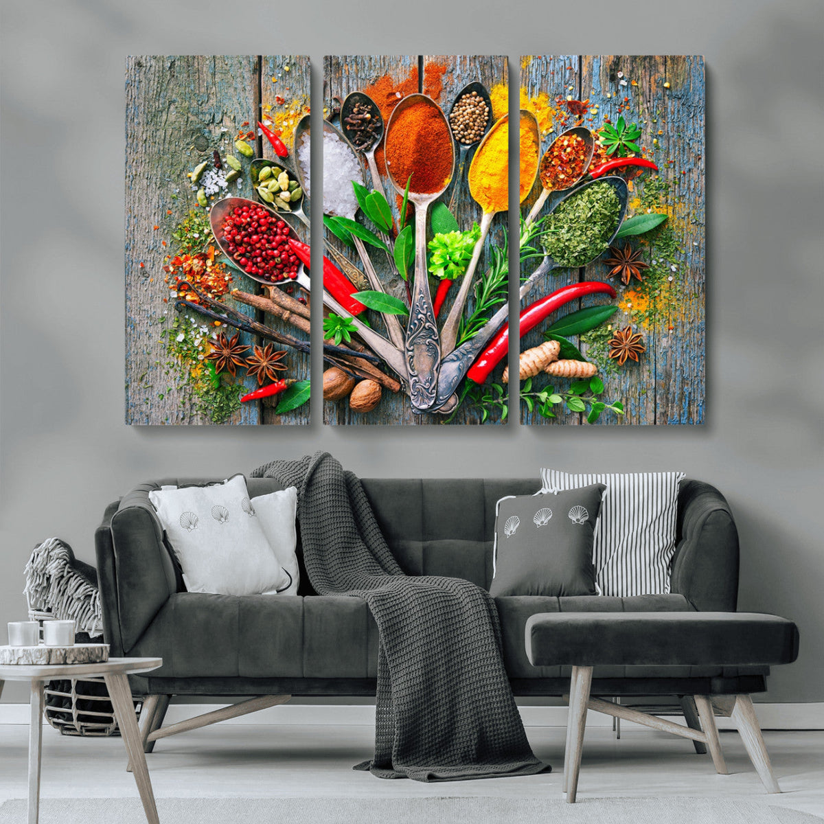 Spoonful of Spices Cooking Wall Art Canvas Print - Vibrant