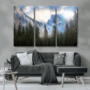 Half Dome Yosemite Calinia Wall Art Canvas Print El Capitan