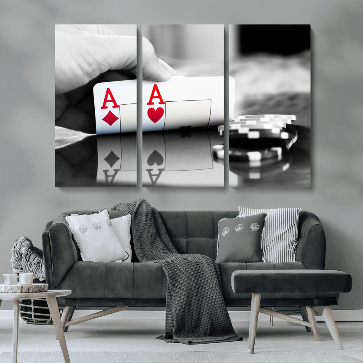 Aces Poker Art Poker Game Wall Art Canvas Print