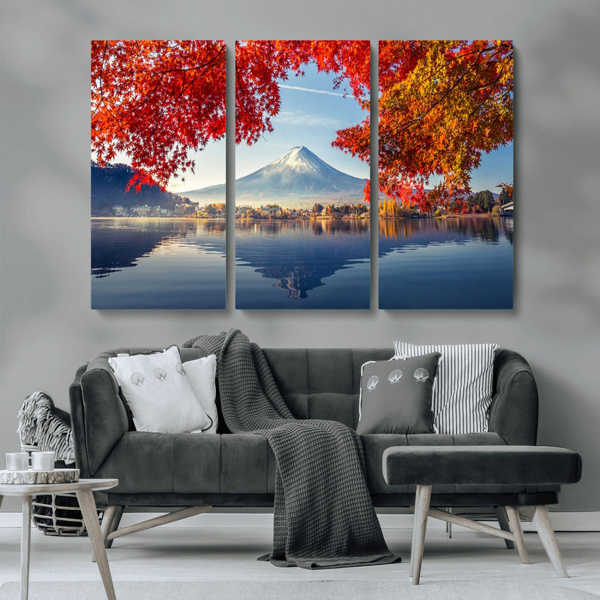 Mount Fuji Canvas Wall Art Japan Autumn Mountain Canvas